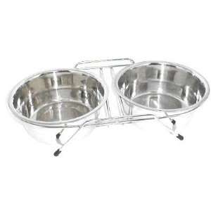  2 Quart Size Stainless Steel Double Diner: Pet Supplies