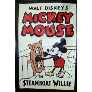  Mickey Mouse Steamboat Wille Original Movie Poster 