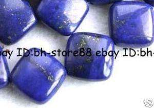 Beautiful 12mm Lapis Lazuli Flat Square Gemstone Beads  