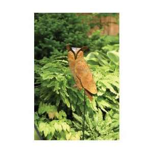  Flamed Owl Staked   (Outside Ornaments) (Owl) (Stakes 