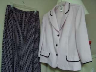 New Studio 1 spring skirt suit Lilac & black sz 16 NICE  