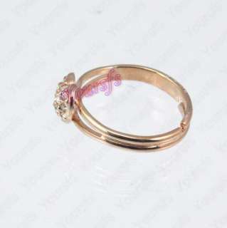 18K Gold Plated Swarovski Crystal Heart Love Ring  