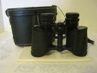 Vintage German Universa Vergutete Optix 8 x 30 Binoculars Leather Case 