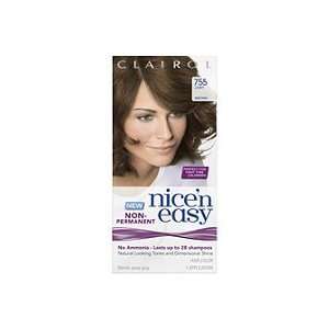 Clairol Nice N Easy Non Permanent Hair Color Light Brown 755 (Quantity 