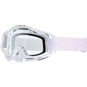  100% Racecraft Goggles   White/White Frame/Clear Lens 
