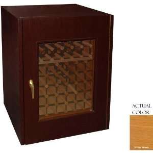   ww 80 Bottle Wine Cellar   Glass Doors / Whitewash Cabinet: Appliances