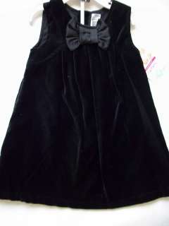 Carters Toddler Girls Black Velvet Sleeveless Dress  