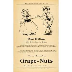  1907 Ad Postum Breakfast Cereal Grape Nuts Health Food 