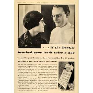  1932 Vintage Ad Squibb Dental Cream Toothpaste Dentist 