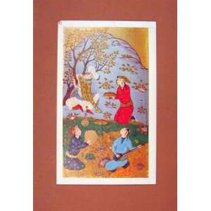  Religious Fine Art Orentail Giving Eastern Old Print
