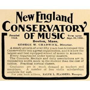   George W. Chadwick Boston   Original Print Ad
