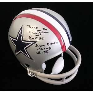  Mel Renfro Cowboys Auto/Signed Mini Helmet PSA/DNA: Sports 