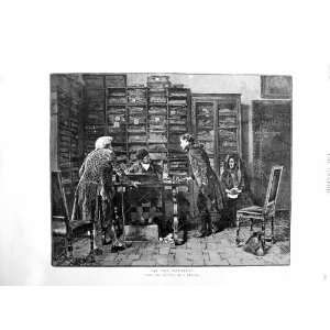   1886 Aranda Fine Art NotaryS Men Meeting Table Chairs: Home & Kitchen