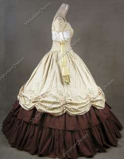 Southern Belle Civil War Cotton Lace Ball Gown Dress Prom 171 XXL 