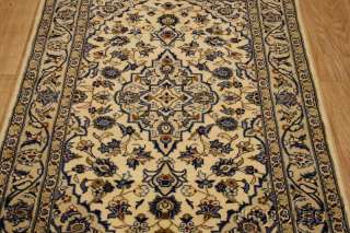 NEW FLORAL IVORY! 3X5 KASHAN PERSIAN ORIENTAL AREA RUG CARPET  