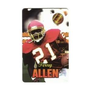   Card 10u Men of Destiny Terry Allen RB Washington (Card #98 of 100