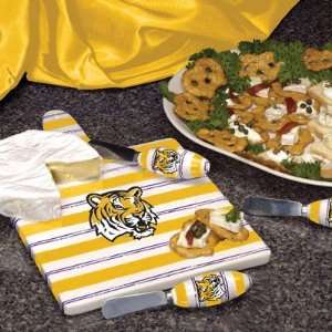  LSU Tigers Cheese Cutting Board Set