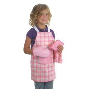 Lil Chef Set Childrens Pink Cooking Gift incl. Tea Towel 