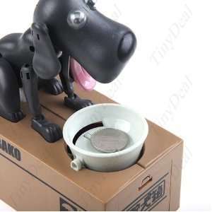   Eating Dog Piggy Bank for Save Money, Black Tea Color: Toys & Games