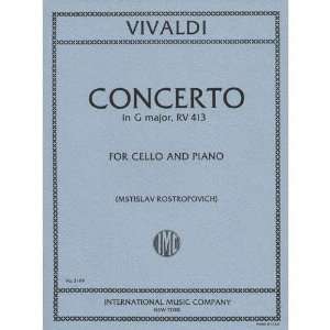   , RV 413 For Cello Piano. Edited by Rostropovich Musical Instruments
