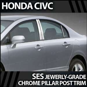  2006 2010 Honda Civic 6pc. SES Chrome Pillar Trim Covers 