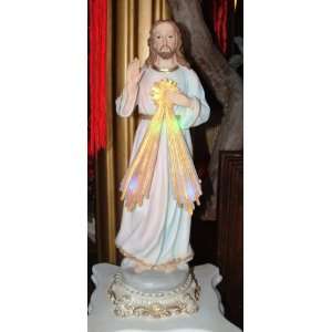  Jesus Lord Devine Mercy with Lights Statue 17h