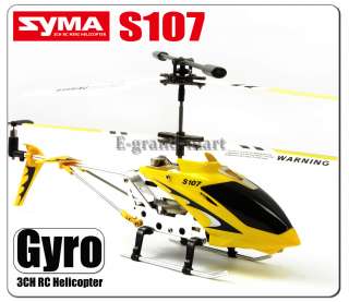 Gyro SYMA S107 3.5 Channel 3CH Alloy Mini RC Helicopter RTF Genuine 