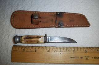  & Co. Germany Othello Solingen Knife & Sheath Stag Handle  