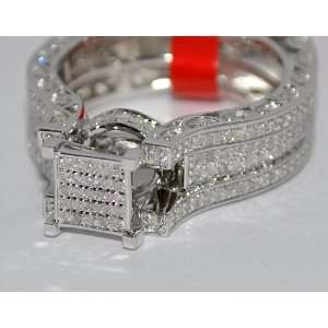   Engagement Ring Princess Cut Top White Gold Finish 925 Siz 7 Jewelry