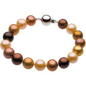  Freshwater Dyed Chocolate Pearl Necklace, 10 MM   11 MM 