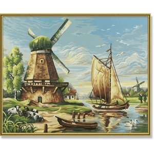  Schipper Windmills Paint by Number: Toys & Games