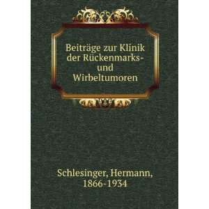     und Wirbeltumoren Hermann, 1866 1934 Schlesinger Books