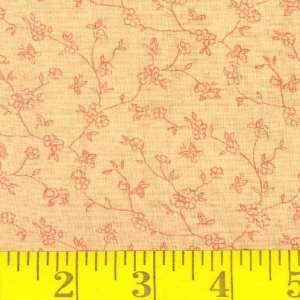 45 Wide Ditzy Flower Vine Peach Fabric By The Yard Arts 
