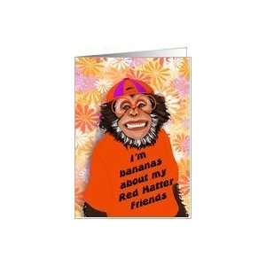  Ladies in Red Hats Humorous Monkey Note Cards Card Health 