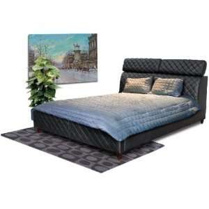   Queen Size Bonded Leather Tufted Bed by Diamond Sofa