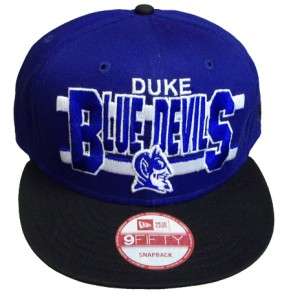 Duke SNAPBACK hat New Era team colors retro bars style edition ltd 