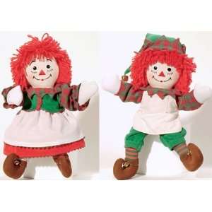  Raggedy Ann & Andy Christmas Elf Dolls: Toys & Games