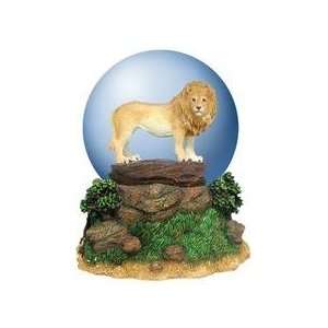  King of the Jungle Waterglobe with Proud Lion Standing on 