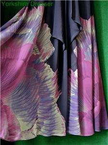New KAREN MILLEN Purple Floral Print Maxi Dress Uk 8 16  
