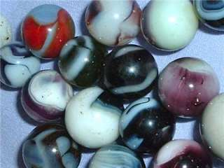 20+ Marble Swirls Vintage Aggies Slag Great Colors GG  