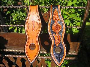 Custom Hand Tooled Leather Floral Slobber Straps  