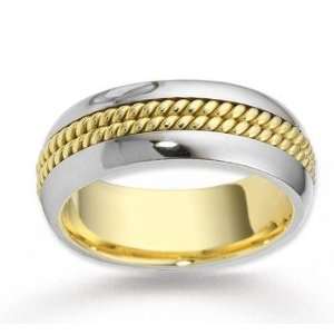  14k Two Tone Gold Forevermore Rope Wedding Band Jewelry