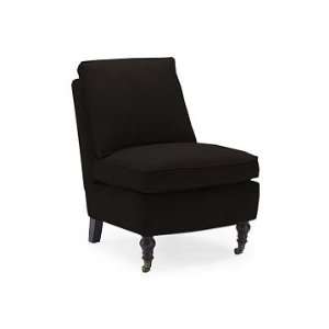 Williams Sonoma Home Kate Slipper Chair, Faux Suede, Chocolate:  