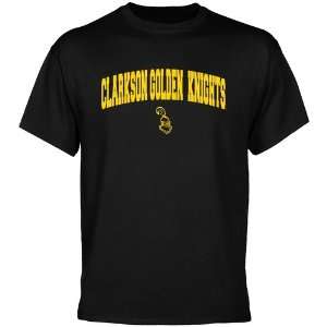  NCAA Clarkson Golden Knights Black Logo Arch T shirt 