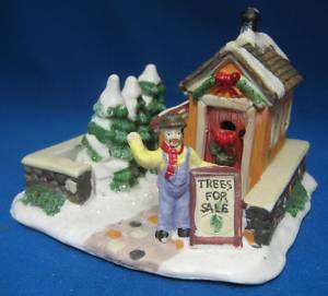 Christmas Village TREE LOT Cobblestone Corners Holiday  