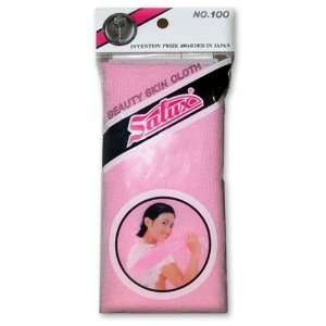   Salux Nylon Japanese Beauty Skin Bath Wash Cloth/Towel   Pink Beauty