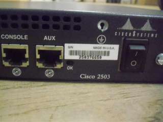 CISCO SYSTEMS 2500 SERIES 2503 ROUTER NETWORK SWITCH  