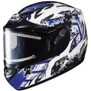  HJC CS R2 Skarr Blue Snowmobile Helmet Electric Shield Xl 