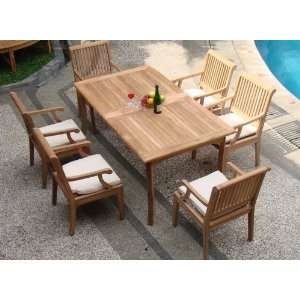   Rectangle Table And 6 Arm Chairs [Model:SK4]: Patio, Lawn & Garden