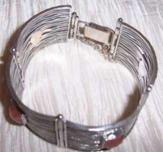 Silpada Sterling Silver Cherry Crystal Bracelet B1189  